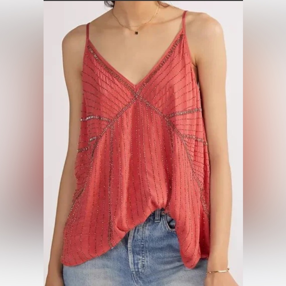 Anthropologie x Ranna Gill Beaded Top